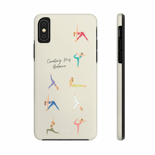 Yoga Poses Tough iPhone Case with Wireless Charging Support