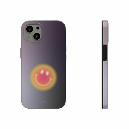 Smiley Face Tough iPhone Case with Wireless Charging