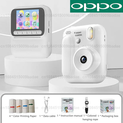 OPPO Kids Instant Camera – 1080P Video, Thermal Print, 32GB, Games & Music