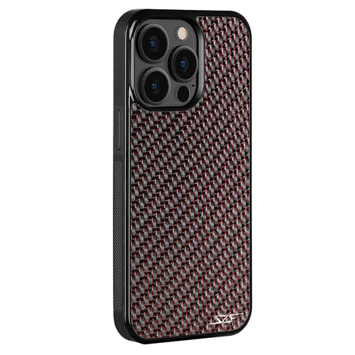 iPhone Red Laced Real Carbon Fiber Phone Case Classic Series
