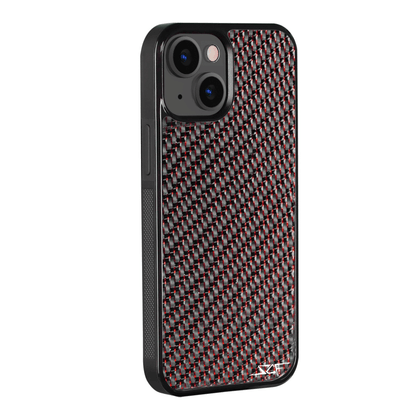 iPhone Red Laced Real Carbon Fiber Phone Case Classic Series