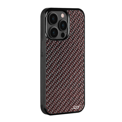 iPhone Red Laced Real Carbon Fiber Phone Case Classic Series