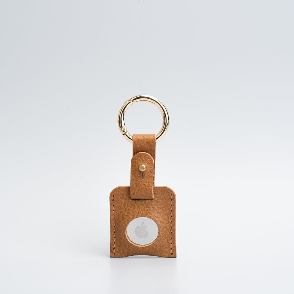 Leather AirTag Keychain Holder