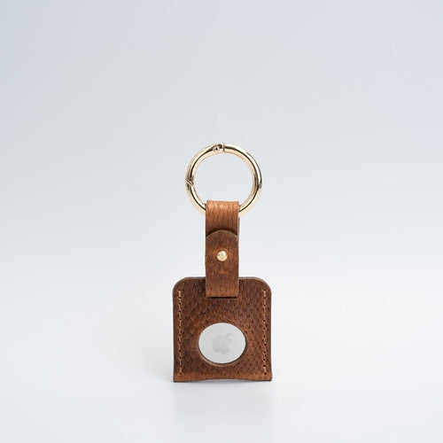Leather AirTag Keychain Holder