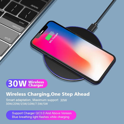 Dragon W9 30W Ultra Thin Wireless Charging Pad