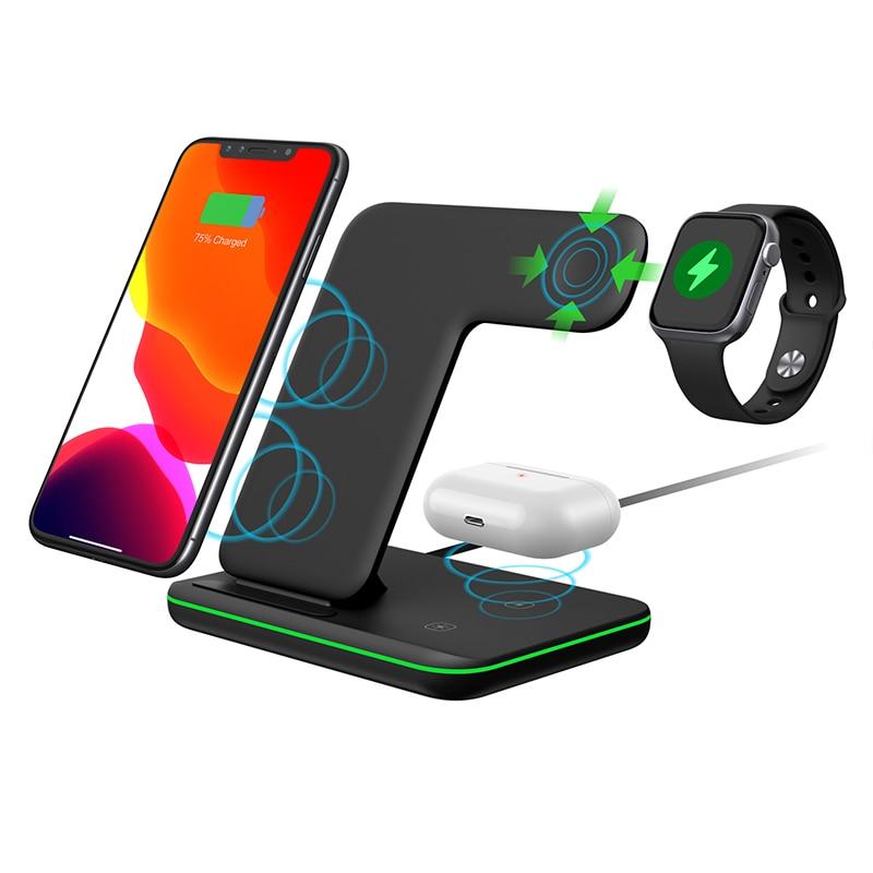 Ninja 15W 3 in 1 Wireless Charging Station for Phone, Watch, and Earbuds
