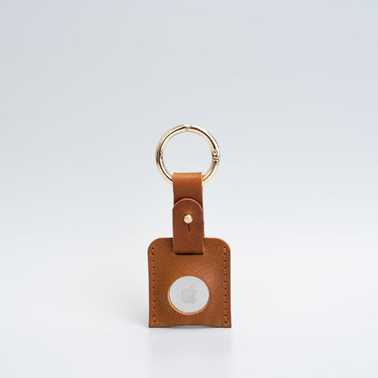 Leather AirTag Keychain Holder